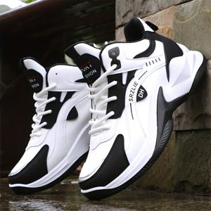 TEMU 남성용 하이탑 스니커즈 - 쿠션 고무 밑창의 가벼운 런닝화, 레이스업 클로저, 올 시즌 헬스, 조깅, 하이킹|운동화|러닝화|남자운동화