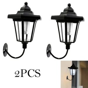 TEMU 육각형 야외 태양광 LED 벽 조명 2개 세트, 정원 크리스마스 장식용 빈티지 랜턴, 야외 태양광 통로 조명