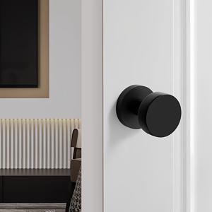 TEMU 양면 투명 심리스 도어 핸들 | 스테인리스 스틸, 블랙 회전 방지 푸시 로드, 코팅 표면, 원형 디자인, 터치 및 리모컨 제어, 도어, 옷장, 보관실에 적합