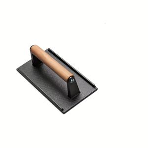 TEMU 1개 바베큐용 아이언 버거 프레스, 라운드 주철 바베큐 프레스, 플랫탑 그릴에 적합, 직사각형 햄버거 그라인더, 스테이크 식품 고기 프레스, 샌드위치, 논스틱 표면 조리기구, 주방용품, 주방 액세서리