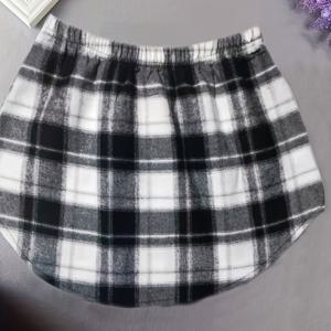 TEMU 셔츠 스타일 밑단의 다재다능한 깅엄 스커트 | 캐주얼 스타일, 버튼 디테일, 올 시즌용