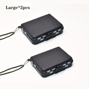 TEMU 2개입 양면 낚시용품 보관함, 하드 베이트 및 루어 정리함, 펜슬 오징어 미끼 조각류 수납통