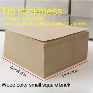 TEMU 400페이지 초고밀도 비접착 노트, 찢을 수 있는 사각 스티커 메모 포함, 두꺼운 메모북, 빈 초안 용지, 문구 용품, 작은 사각 메모 패드.|편지지