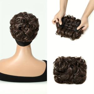 TEMU 미끌거리는 대형 번, 신부 헤어스타일, 컬링 번 헤어핀 (8인치)과 조합, 머리끝이 하이 번으로 ponytail을 덮어주는 - 헤어처럼 보이는 스타일