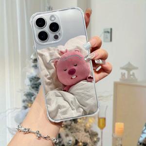 TEMU 아이폰 14, 15, 16 Pro Max, SE, 2, 6, 7, 8 Plus, X, XS Max, XR, 11, 12, 13용 드리미 디자인 포토 프레임 카드 홀더 폰 케이스 - 힐링 두들 스타일