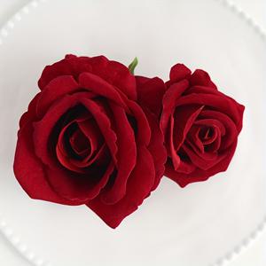 TEMU 레드 로즈 헤어 클립, 플라멩코 댄서 스타일링 도구 액세서리, 3D 핸드메이드 플란넬 우아한 장미 빗 조각, 여성용, 공연, 파티, 결혼식, 축제에 적합