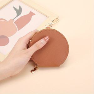 TEMU 여행 필수품 솔리드 컬러 라운드 경량 지퍼 이어폰 립스틱 신용카드 홀더. INS 스타일 캔디컬러 원형 동전지갑 - 다기능 미니 키카드 지갑, 여성 데일리 캐리어를 위한 패셔너블 소형 지갑