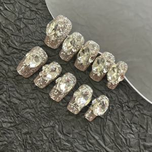 TEMU 10개/세트 파티 야시장 모임 여행 데이트용 매니큐어 도구 키트, 착용 가능한 네일 글리터