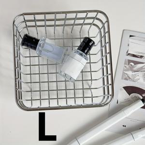 TEMU 1개 스테인리스 스틸 보관 바구니 - 현대적인 오픈-위브 다목적 정리함, 욕실/주방/책상용 - 내식성 어머니날 선물, 욕실 정리 및 수납, 세련된 디자인, 견고한 구조, 홈 데코, 가정용 정리함, 선반 바스켓|욕실선반|책상