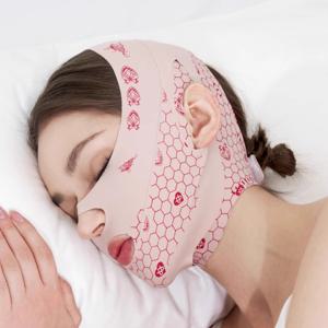 TEMU 자가 압축 밴드) 냉각 효과, 낮과 밤 모두 사용 가능, 남녀 모두에게 적합. 얼굴 조형, V라인 마스크, 눈가 주름 밴드용으로 설계된 최신 업그레이드 디자인. 마카롱 컬러 팔레트로 제공