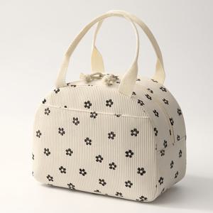 TEMU 보온 코듀로이 런치백 - 지퍼 & 핸들 클로저가 있는 대형 보온 토트백, 비식품 접촉용 내구성 폴리에스터 벤토박스 캐리어, 학교, 직장, 피크닉, 야외 식사에 적합 - 스타일리시 보온 식사백, 비식품 접촉