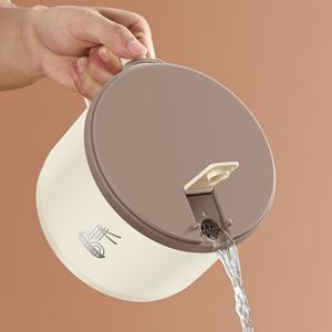 TEMU 1개 스테인리스 스틸 내솥 플라스틱 내열성 외쉘, 뚜껑 포함 인스턴트 라면 그릇, 학생용 도시락통, 기숙사용, 빠른 조리 컵, 밀폐 휴대용 배수 그릇, 라면 그릇, 주방 식기, 서빙 그릇, 샐러드, 우동, 수프 그릇, 사무실 도시락 용기, 개학 필수품, 대용량 45oz 용기, 휴대폰 걸이, 2025 신모델, 야외 피크닉 그릇, 호박 그릇