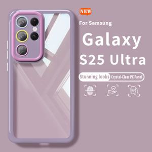 TEMU 삼성 갤럭시 S25 울트라, S24 울트라, S23 울트라, S24 FE, S23 FE 호환, 남녀 공용 투명 케이스 (컬러 ), 스타일리시하고 업그레이드된 패널 디자인, 커플에게 완벽