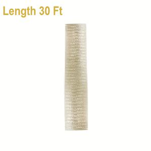 TEMU 30피트 장식용 크리스마스 메시 리본 - 크리스마스 트리, 결혼식, 홈 , 행잉 장식품 및 비장식용으로 사용 가능한 반짝이는 글리터 직조 리본