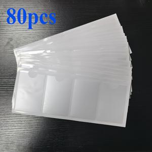 TEMU 상단 개방형의 80팩 자체접착식 인덱스카드용 PVC 투명라벨파우치 - 사무실, 학교, 가정에서 다양하게 사용