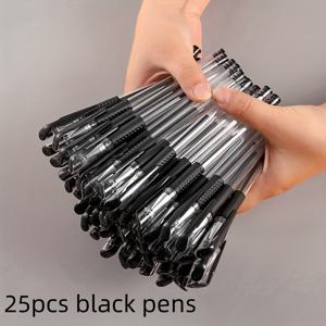 TEMU 25개입 중성펜 0.5 사무용 펜 블랙 카본 펜 학생용 워터펜 레드 블루 워터펜 볼펜 도매