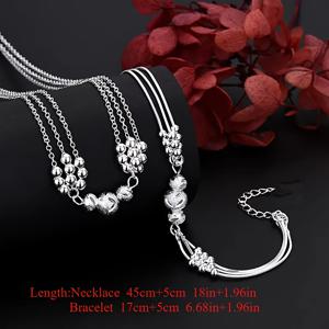 TEMU 2개 세트 주얼리: 귀엽고 우아한 행운의 비즈 목걸이 & 팔찌 콤보 – 여성, 남성용 다용도 데일리웨어 또는 파티 선물 (결혼식, 크리스마스, 할로윈, 추수감사절)|남자목걸이|은목걸이