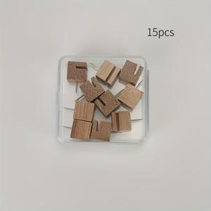 TEMU 15개 나무 압정 카드 슬롯 & H-프레임 핀 - DIY 공예, 게시판, 예술용 나무 압정 - 집, 사무실, 파티 장식, 미술 학생, 파티 플래너용