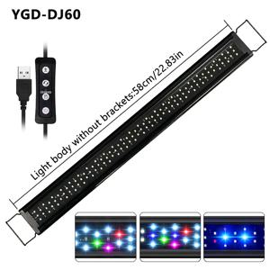 TEMU 지능형 RGB 어항 램프 | 벽걸이형, USB 전원, 조절 가능한 스탠드, 멀티 컬러 모드, 어항 식물 재배 및 수중 조명용, 브랜드: CHARM SHINE, 배터리 없음