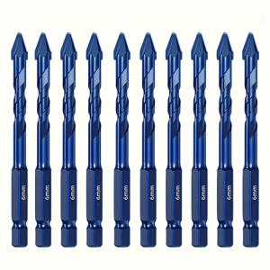 TEMU 10개 6mm 엑센트릭 드릴 비트 세트 – 유리, 세라믹, 벽돌 벽 및 콘크리트 효율적 보링용