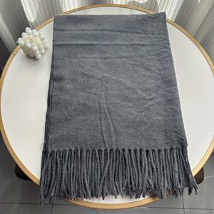 TEMU 남성용 솔리드 컬러 벨벳 스카프 (회색), 아웃도어 캐주얼 웨어 및 따뜻함에 다용도로 활용 가능.