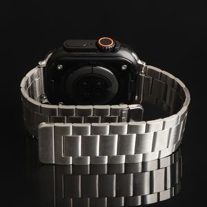 TEMU 애플워치 울트라3/2 11/10/9/8/7/SE3/SE2/6/5/4 모든 시리즈 호환 퀵 조절 스테인리스 스틸 밴드, 이중 섹션 자석 버클 메탈 스트랩 iWatch 49mm 46mm 45mm 44mm 41mm 42mm 40mm