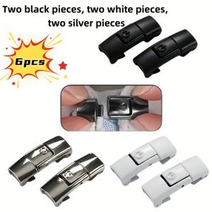 TEMU 6개입 노타이 신발끈 잠금장치 - 패션 스냅 클로저, 남녀공용, 신발끈 매직 도구, 노타이 신발끈 클립, 신발끈 보조기