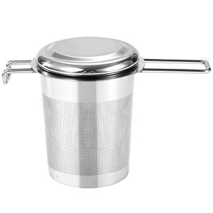 TEMU 1개 대형 고급 티 인퓨저 - 스테인리스 스틸 루스 리프 티 스티퍼, 내열성 듀얼 핸들, 티 필터 및 티볼 포함, 머그컵, 컵, 티포트에 적합 - 가정, 사무실, 커피용으로 이상적