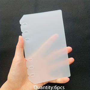 TEMU A5, A6, A7, A8 투명 프로스트 바인더 뒷면 6개, 실링 북, 스티커 뒷면, 스티커 앨범, 문화 스탬프 페이지, 실링 북 보충 페이지, 3D 스티커 북 보드, 스티커 북 제작, 책 커버용|북커버