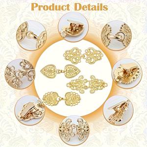 TEMU 지퍼 타이가 있는 쿨한 드레스 4종 세트, 스웨터, 숄 클립, 가디건, 칼라, 버튼, 코트, 스카프, 여성용 클립 포함.