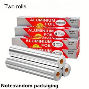 TEMU 1/2개입 고강도 두꺼운 대형 알루미늄 포일 롤 | 오븐, 바베큐, 튀김에 적합 - 매우 높은 온도 저항, 논스틱, 일회용, 식품 등급 재료, 바베큐, 크리스마스 및 할로윈 용품 필수품