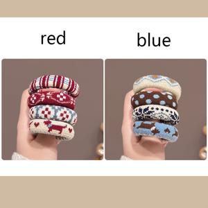 TEMU 여성용 두꺼운 헤어타이 8개 세트, 로우 포니테일 고무줄, 손상 없는 헤어밴드, 고탄력 내구성 헤어 액세서리, 캐주얼 및 크리스마스용