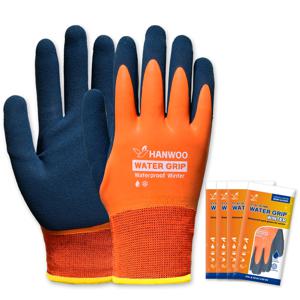 TEMU 한우 방한 기모안감 워터그립 올코팅 방수 장갑 5개입