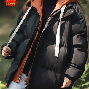 TEMU FKS636 여성용 후드 페이크 투피스 고급 그래핀 재킷|여성의류