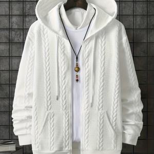 TEMU 플러스사이즈 남성 후드 스웨트셔츠, 포켓 포함 따뜻한 남성 스웨트셔츠, 가족을 위한 편안한 선물, 플러스 사이즈