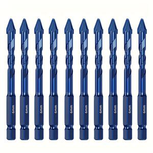 TEMU 6mm의 초점 드릴 비트 10개 세트 - 유리, 세라믹 타일, 콘크리트 벽 드릴링을 위한 전문가용 도구