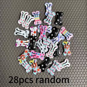 TEMU 28개 미니 뼈 모양 고양이 & 강아지 머리핀 - 귀여운 뼈, 별, 물방울 클립, 파스텔 & 멀티컬러 소형 강아지 고양이, 내구성 있는 뼈 매듭 강아지 고양이 그루밍 (28개)