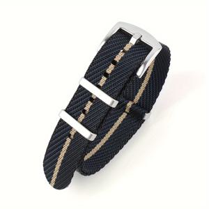 TEMU 밴드스매인 헤비듀티 나일론 시계 스트랩 메탈릭 버클 - 20mm/22mm 시계 호환, 남성용 정장 및 캐주얼 손목밴드 - 아빠, 남편, 그를 위한 이상적인 선물 (크리스마스, 아버지의 날, 추수감사절) - 내구성 있는 일상 및 특별한 날 시계 밴드, 스타일리시한 손목밴드, 고품질 밴드, 전문가용