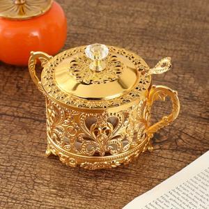 TEMU 우아한 유럽 스타일 유리 설탕병 뚜껑 포함 - 누수 방지, 재사용 가능한 주방 양념 용기, 건과일 등에 적합 - 결혼식, 휴일 및 가정용으로 완벽함