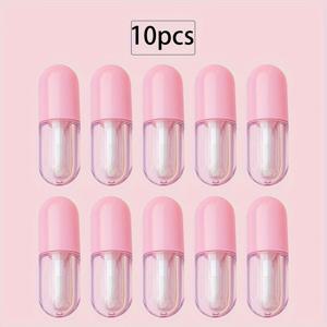 TEMU 10개입 0.07oz 리필 가능 립글로스 튜브 & 밤 병 DIY 립 오일 여행용 투명 립스틱 용기 여성 메이크업 액세서리