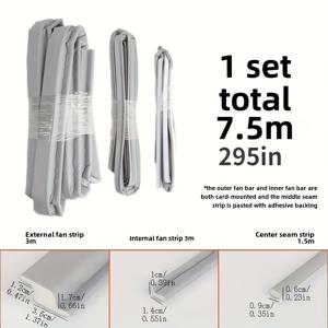 TEMU 설치가 용이한 방풍 방음 창문 실링 스트립 1롤 - 창문용 Z자형 랩 아라운드 실링 스트립, 플라스틱 스틸 창문용 방음 스트립, 방풍 스트립, 크리스마스 선물|창문형에어컨