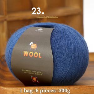TEMU 300G = 캐시미어 고급 양모 털실 6개입, 따뜻한 스웨터, 스카프, 모자, 무릎 보호대, 장갑, 양모 바지, 담요 및 공예품과 같은 수제 뜨개질 프로젝트에 적합합니다. 여러 개의 털실을 함께 사용할 수 있습니다.|뜨개실