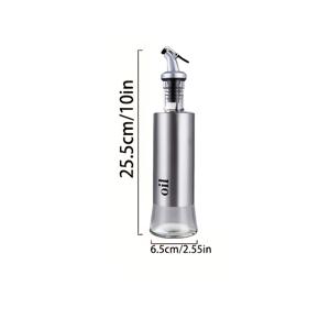 TEMU 올리브 오일 디스펜서 병, 주방용 스테인리스 유리 오일 및 식초병, 뚝뚝 떨어지지 않는 분사구 포함, 고급 유리제품, 음식 준비 도구, 모던 디자인, 내구성 강한 컨테이너, 손세척 전용, 요리 애호가와 홈쿡을 위한 스타일리시 액체 디스펜서