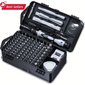 TEMU 115/25피스 소형 정밀 스크루드라이버 세트 (Torx T5/T6/Y00 헤드 포함), 미니 수리 도구 키트 - 전자제품, 스마트폰, 노트북, 게임 콘솔, 안경, 시계, 도어벨 카메라용 - 맥북, 아이폰, PS4/PS 호환