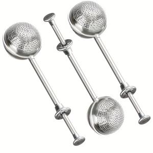 TEMU 2/3개 304 스테인리스 티 스트레이너 세트, 추출용 확장형 차 분리기 포함 푸시-인 템포트 인퓨저, 사무실 및 레스토랑 사용에 적합한 베이킹 파우더 체