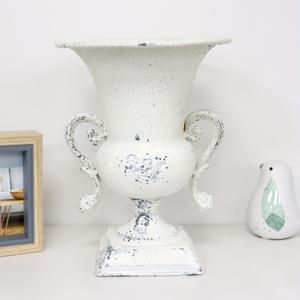 TEMU 시크한 프렌치 컨트리 샤비 칙 메탈 화병 - 러스틱 크림 아이언 플라워 베이스, 홈, 주방, 가든 데코 | 신선한 꽃과 드라이 플라워 장식, 팜하우스 스타일 파티 & 휴일에 완벽한 아이템