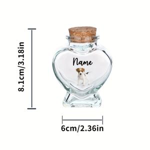 TEMU 개인 맞춤 애완 동물 털 추모 병, 맞춤 애완 동물 사진 기념품 병, 애완 동물 털 보관 상자, 애완 동물 주인 선물, 고양이와 강아지를 위한 추모 선물, 기념일 선물