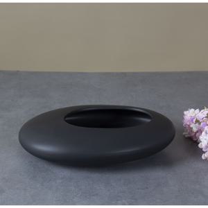 TEMU 1개 모던 오벌 세라믹 화분 - 홈, 오피스, 파티오용 우아한 실내/외부 식물 화분 - 디자인의 내구성 있는 플랜터, 다육식물 및 난초 호환 가능 - 현대적인 인테리어 장식용 실내 화분