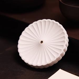 TEMU 꽃잎 디자인의 창의적인 향초 홀더, 석고 향초 홀더 장식품, 가정용 향초 받침대, 젠 스타일 사자나무 향초 트레이.