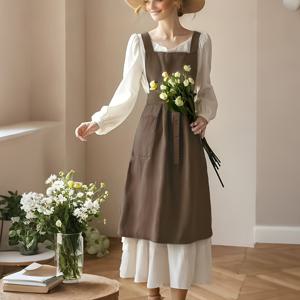 TEMU 일본 및 한국 스타일 #주방 요리 #주방 청소복 #정원 가꾸기 앞치마 #전문 스튜디오 앞치마 #야외 바베큐 앞치마 #찜갈비 식당 앞치마 #두꺼운 식당 앞치마 #고급 앞치마 #가벼운 무게 # 스타일 #프린트